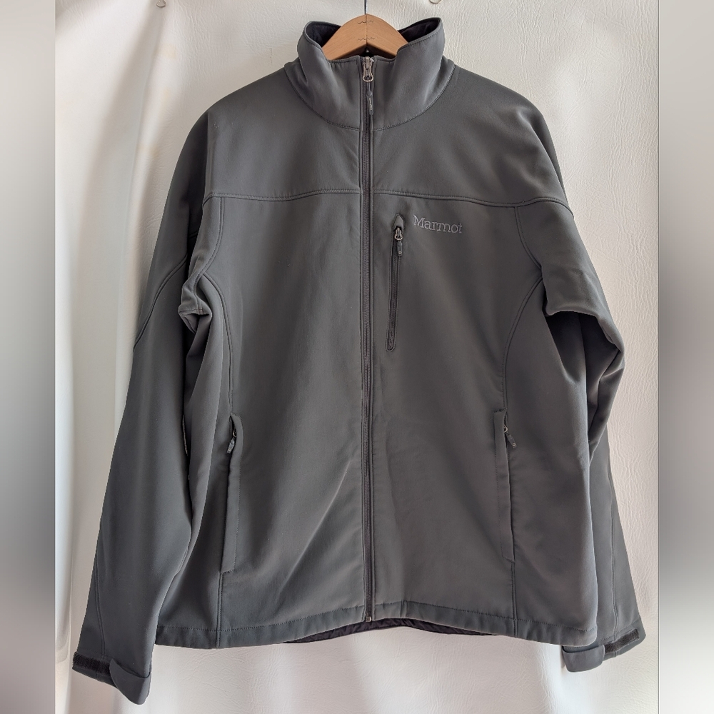 Marmot Men's Gray Full Zip Jacket Zippered Pockets - L